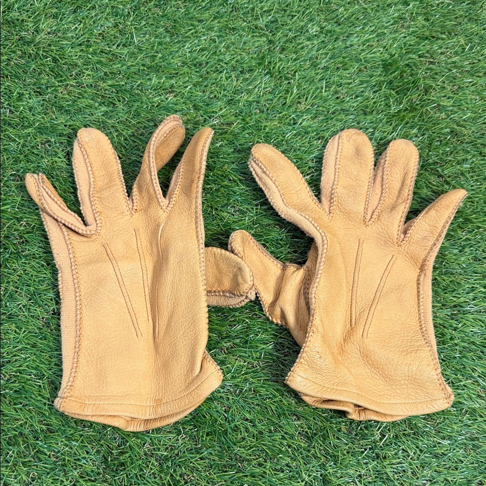 Deerskin Gloves Tan Leather Gloves - Picture 2 of 5